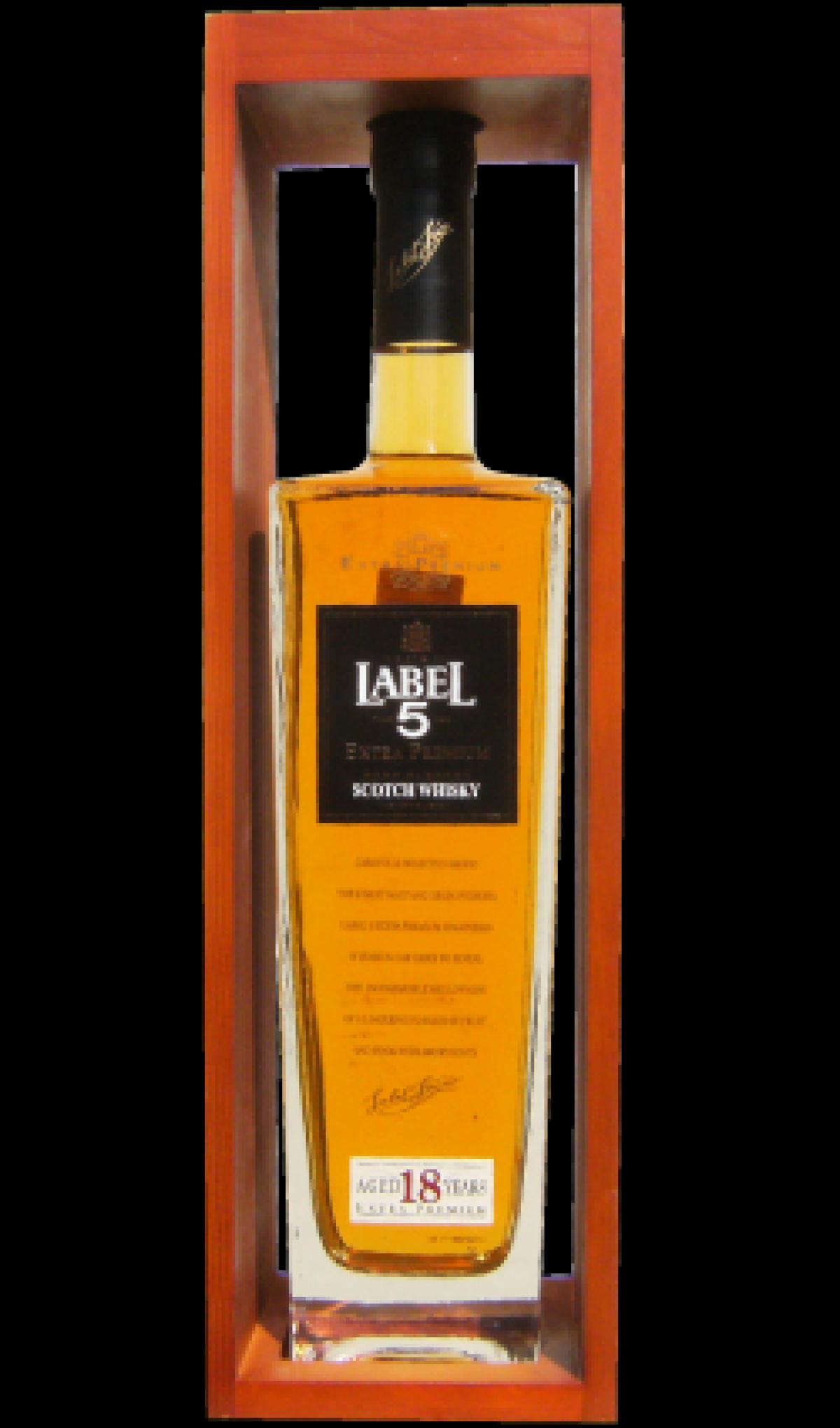 Label 5 Extra Premium 18 Year Old Blended Scotch Whisky Counties Inn Liquor