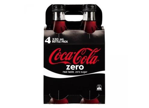 product image for Coca Cola Coke Zero 4pk 330ml bottles