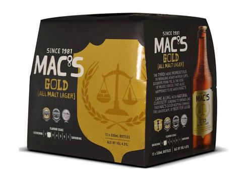 product image for Macs Gold Lager 12 Pack Bottles 330ml