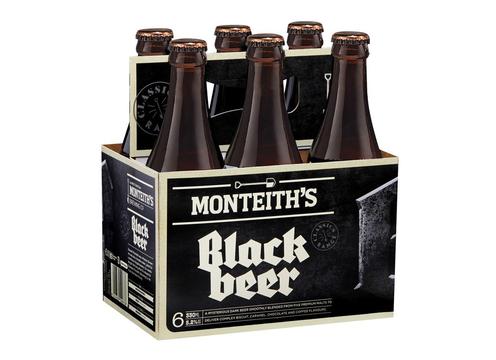 product image for Monteiths Black Beer 6 Pack Bottles 330ml