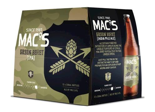 product image for Macs Green Beret IPA 12 Pack Bottles 330ml