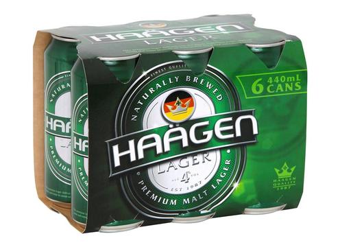 product image for Haagen Lager 6 Pack 440 ML Can