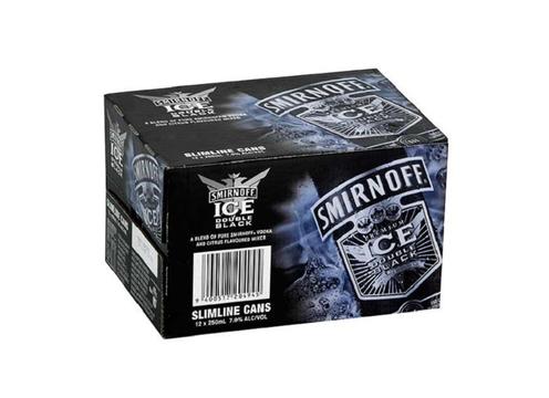 product image for SmirnOff Double Black Ice 7% 12pk Cans 250ml
