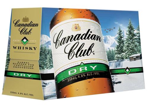 product image for Canadian Club & Dry 4.8% 10 Pack Bottles 330ml