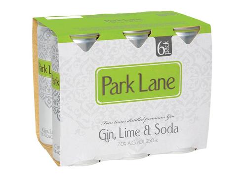 product image for Park Lane Gin Lime Soda 7% 6 Pack Cans 250ml