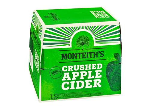 product image for Monteiths Crushed Apple Cider 12 Pk Bottles 330ml