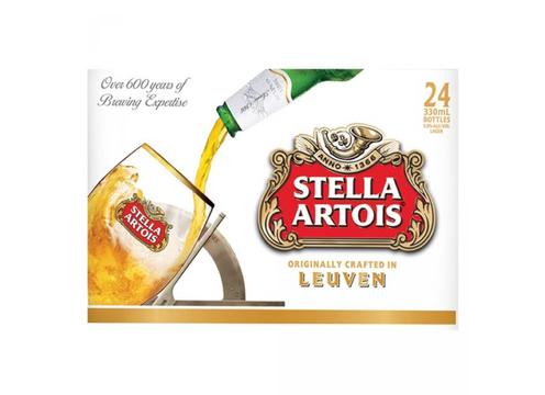 product image for Stella Artois Lager 330ml Bottles 24pk