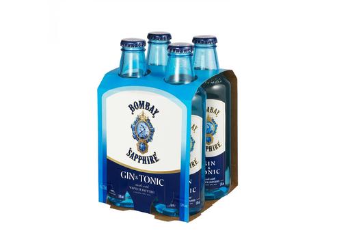 product image for Bombay Sapphire Gin and Tonic 275mL 4pk Bottles
