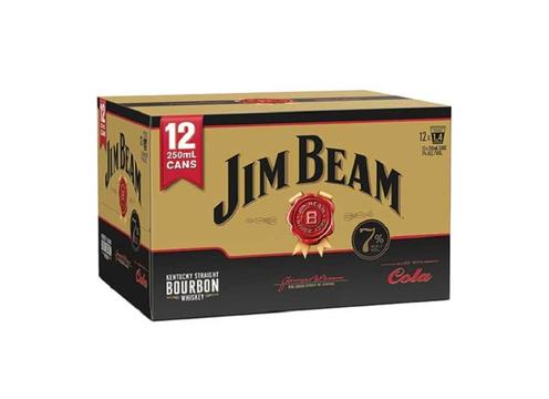 product image for Jim Beam n Gold Cola 7% 12pk Cans 250ml