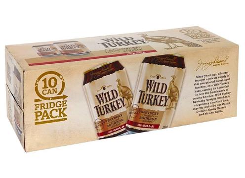 product image for Wild Turkey & Cola 5% 10 Pack Cans 330ml