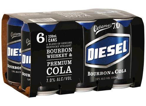 product image for Diesel & Cola 7% 6 Pack Cans 330ml