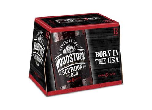 product image for Woodstock Bourbon n Cola 5% 12pk Bottles 330ml
