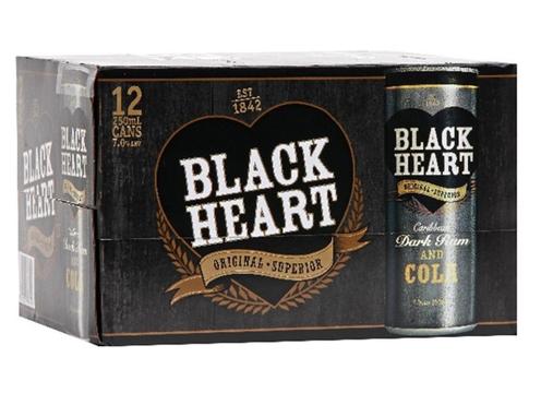 product image for Black Heart 7% 12pk Cans 250ml
